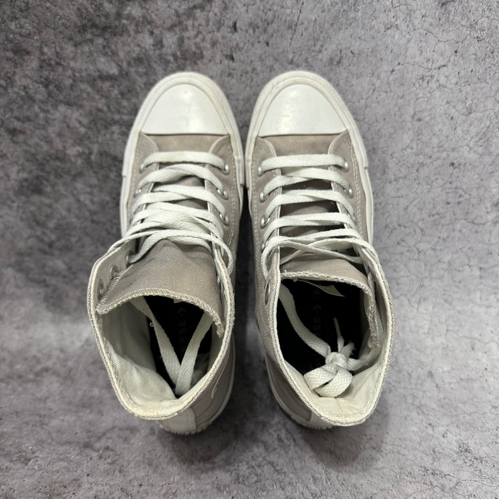 Converse Chuck Taylor All Star Womens 7 Gray Daisy Embroidered High Top Sneakers - Picture 6 of 8